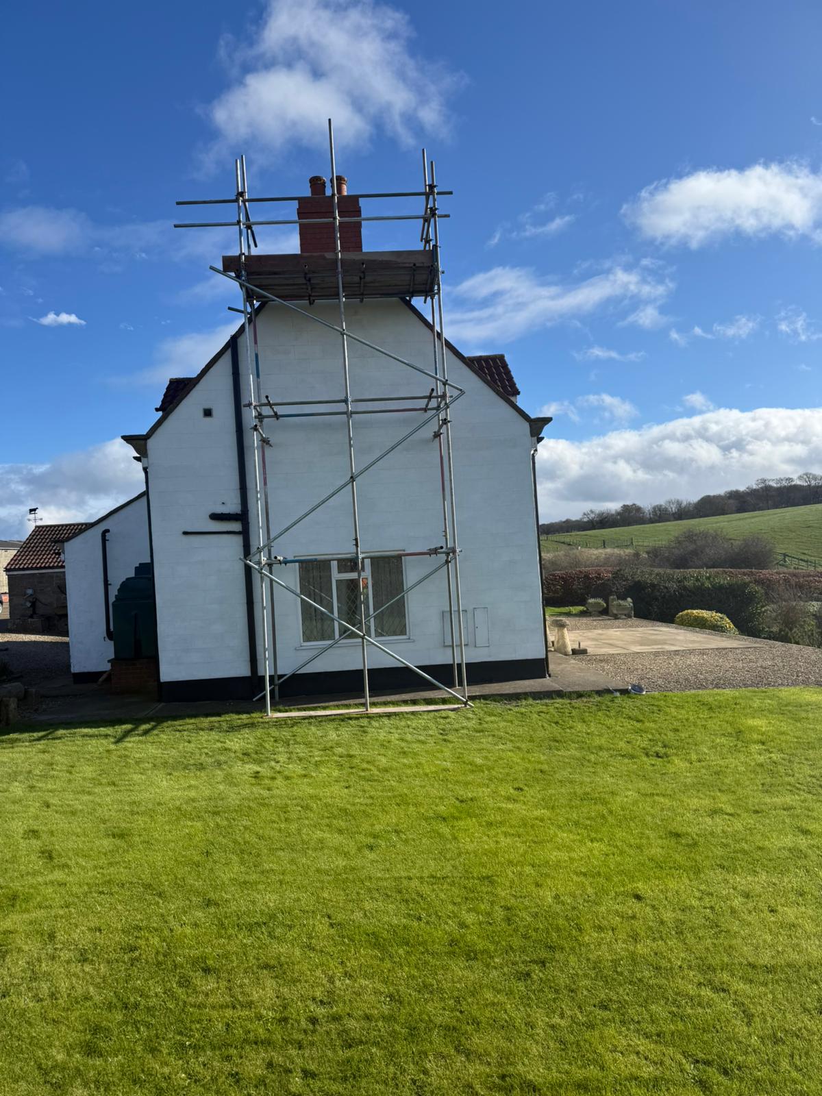 Detached home scaffolding
