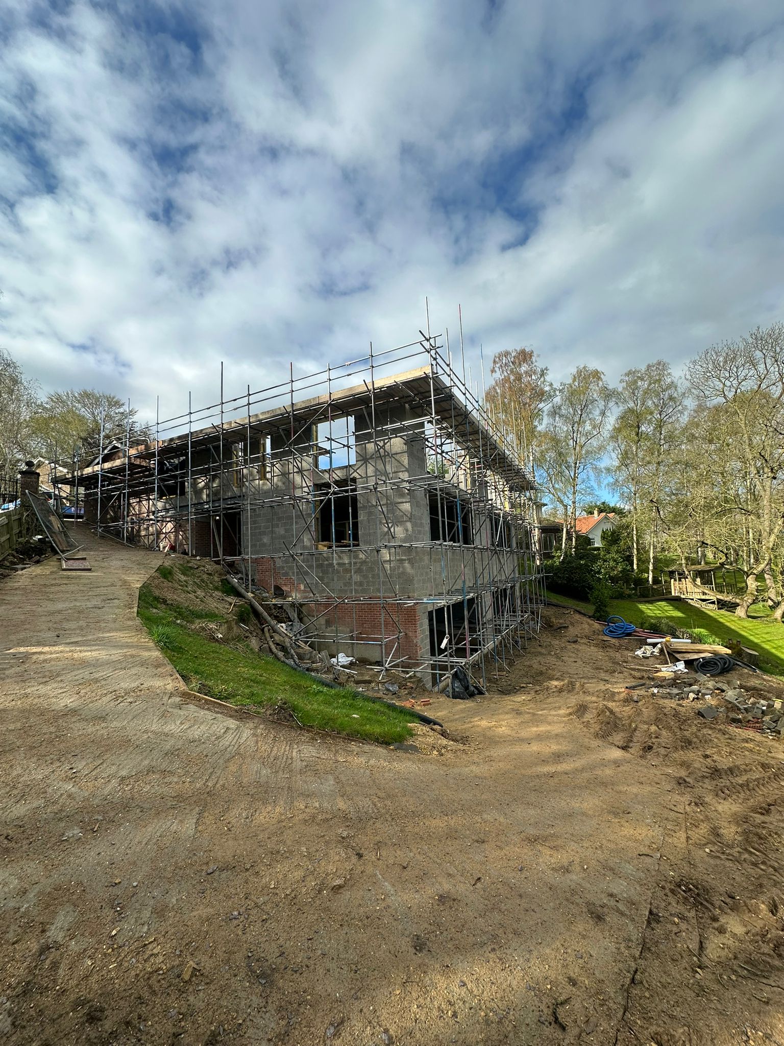 New build scaffolding